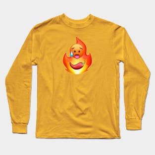 Spicy Hot Emoji Long Sleeve T-Shirt